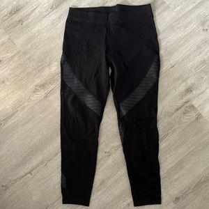 Black Faux Leather Ankle Cropped Leggings